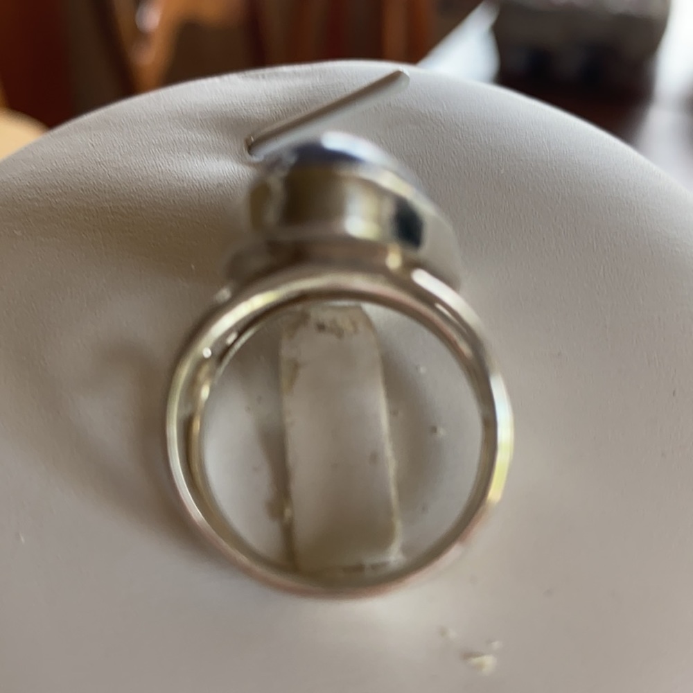 Jay King free form chalcedony open shank sz9 ring - Picture 3 of 13